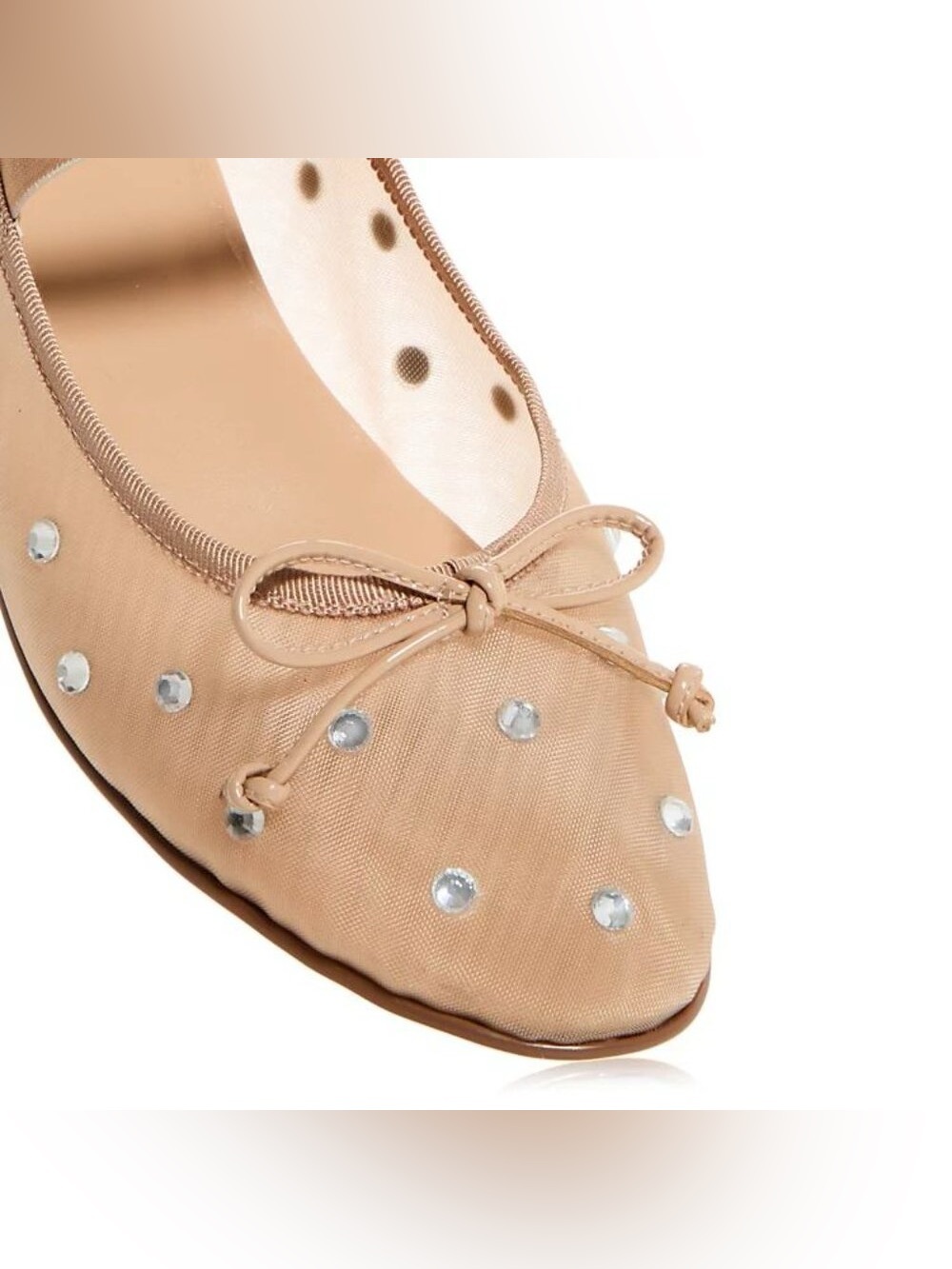 Jeffrey Campbell Releve Mary Jane Ballet Flats 11 Mesh Crystal Embellished NEW - Picture 2 of 11